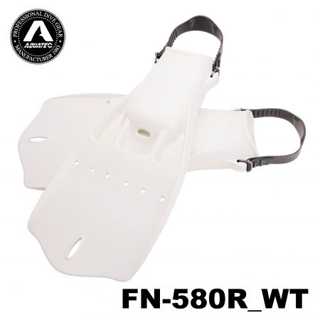 Aquatec Warwolf white jetfin FN-580S with Rubber strip